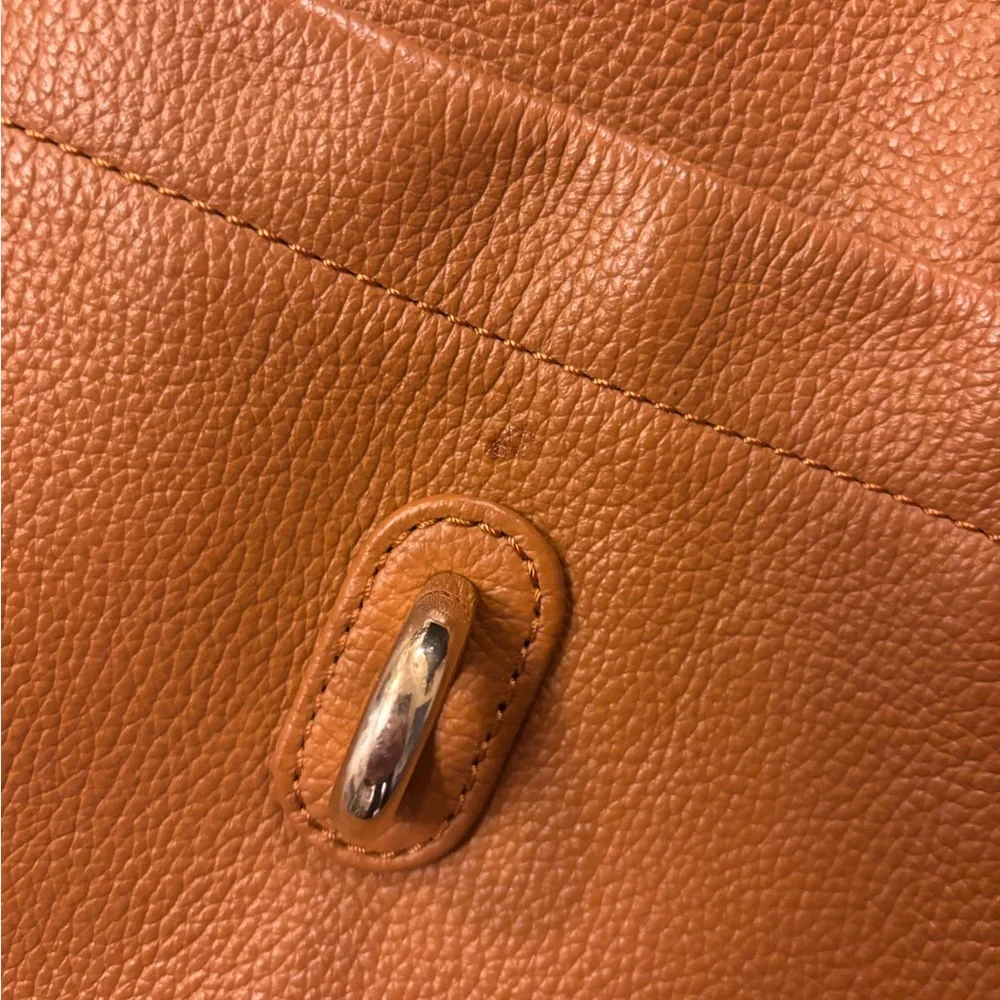 Dooney and Bourke Brown Leather Tote with Red Interior - Picture 7 of 7